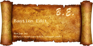 Bastien Edit névjegykártya
